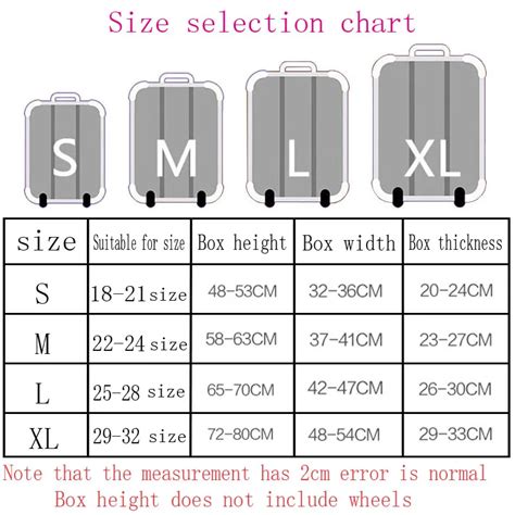 american tourister luggage size chart.